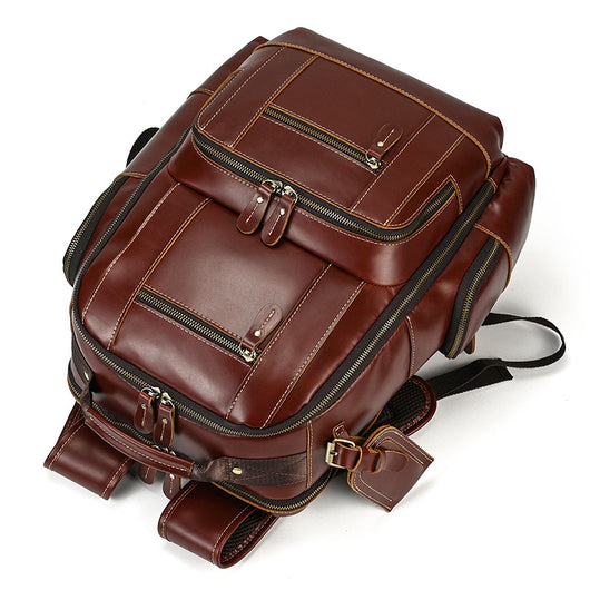 Mochila Ejecutiva de Cuero Genuino Retro - Capacidad Grande para Laptop 15 pulgadas - Image 32