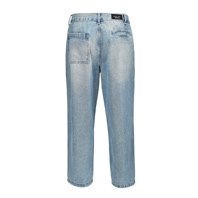 Jeans Dad Retro Azul Claro Hip-hop Vintage con Detalles de Utilidad - Image 3