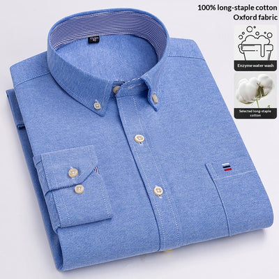 Camisa Cuadriculada Casual de Manga Larga para Hombre Talla Grande - Image 6