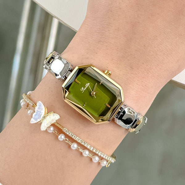 Reloj Pulsera Cuadrado Elegante para Mujer
