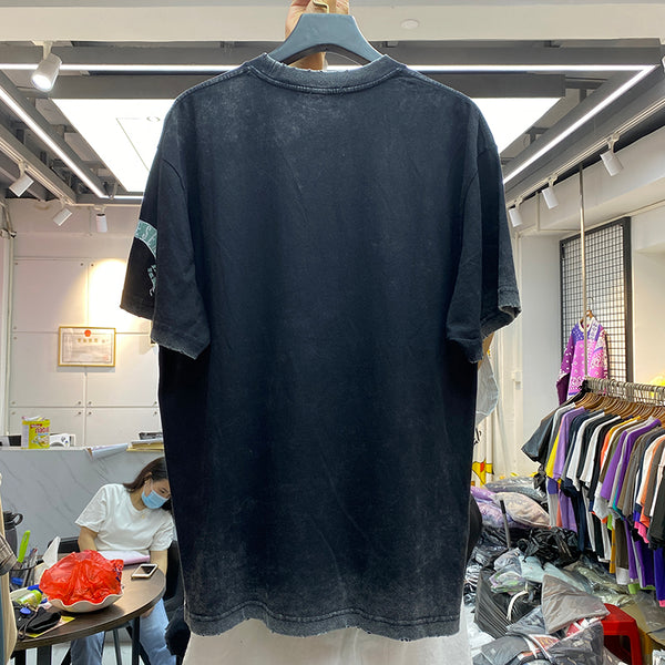 Remera Retro Urbana con Estampado de Serpiente - Estilo Callejero Europeo y Americano