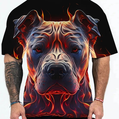 Camiseta Estampada 3D con Diseños de Animales