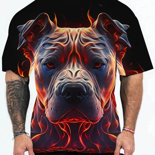 Camiseta Estampada 3D con Diseños de Animales