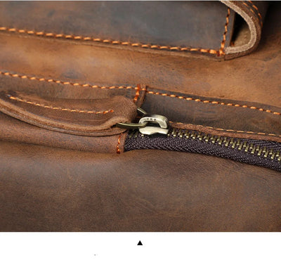 Mochila de Cuero Vintage Crazy Horse de Gran Capacidad - Image 21