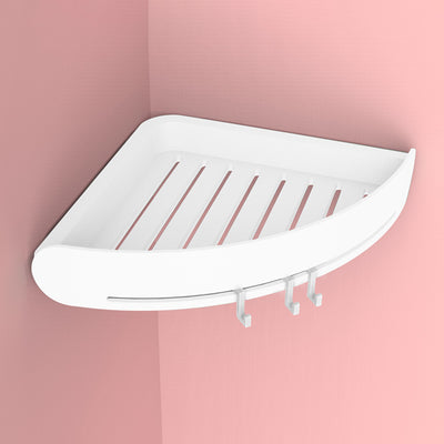 Canasta de Almacenamiento Plástica para Esquina de Baño sin Perforaciones - Image 7