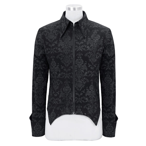 Camisa Hombre Cuello Alto Cremallera Bordada Manga Larga - Image 5