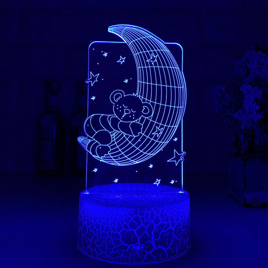 Lámpara LED 3D Táctil con Control Remoto