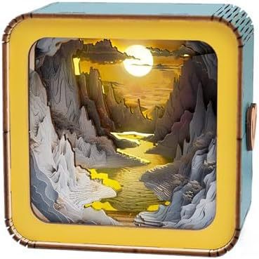 Lámpara Nocturna Puzzle de Madera con Atmósfera Creativa - Image 11