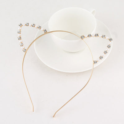 Diadema de Orejas de Gato con Perlas y Diamantes - Image 9