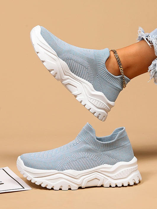 Zapatos Deportivos Deslizables con Calcetín Tejido Transpirable para Mujer - Image 7