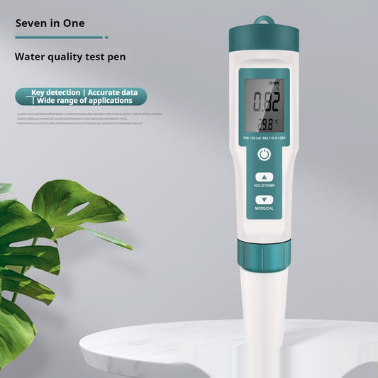 Medidor de Calidad de Agua 7 en 1 - Probador Digital TDS y pH