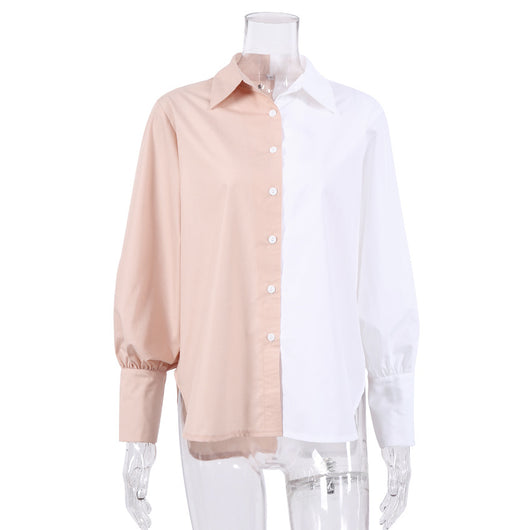Blusa Casual de Contraste para Mujer con Diseño Minimalista - Image 5