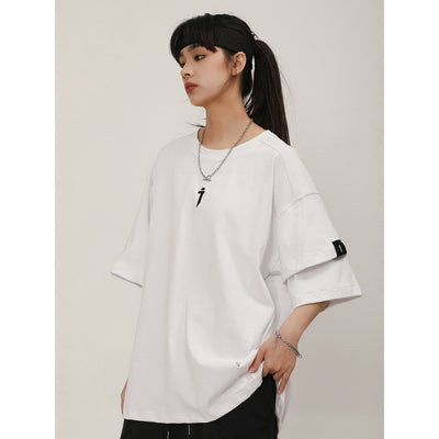Camiseta Suelta Casual con Estampado de Viento - Manga Corta Funcional - Image 12