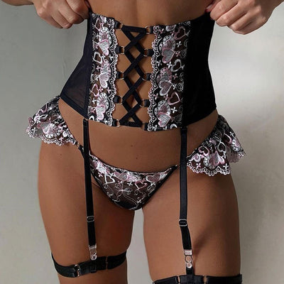 Lencería Sexy con Tiras Cruzadas para Mujer - Image 7