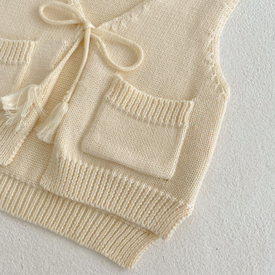 Chaleco Cardigan Tejido para Niños con Borlas - Image 47