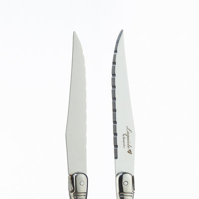 Juego de Cuchillo y Tenedor para Carne en Acero Inoxidable con Mango de Madera de Palisandro - Image 6
