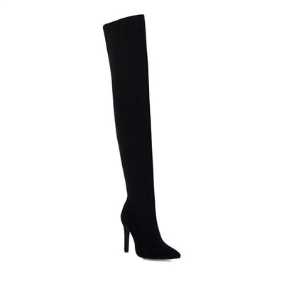 Botas Altas Vintage con Tacón Fino y Punta Aguda - Image 15