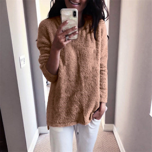 Suéter Polar para Mujer Cuello Redondo - Abrigo Invierno - Image 8