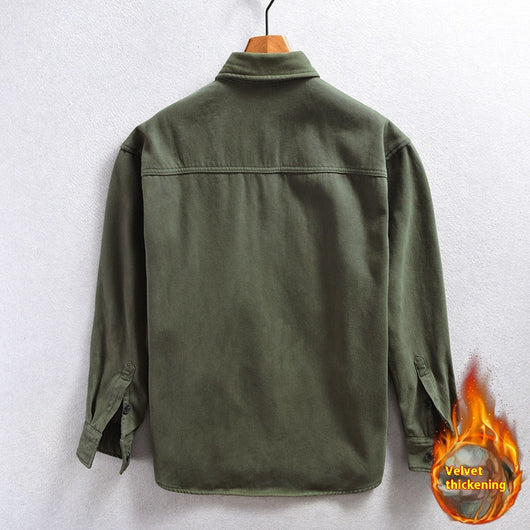 Chamarra de Trabajo Casual para Hombre con Forro de Algodón y Terciopelo - Image 3