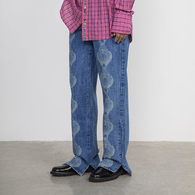 Jeans para Mujer con Cortes y Dobladillo Quemado