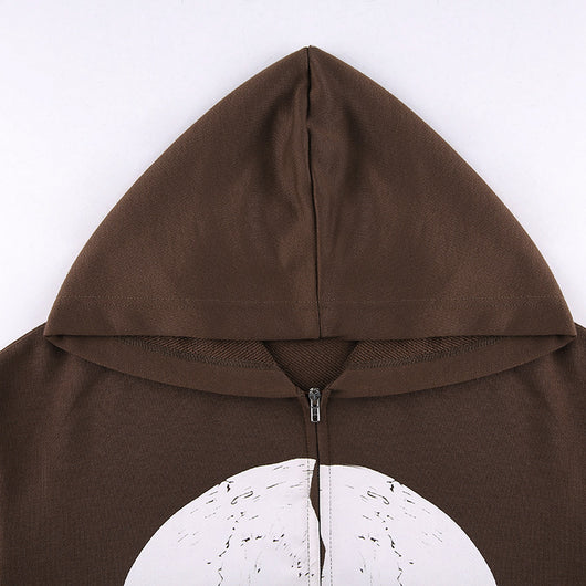 Sudadera con Capucha Estampado Calavera Personalidad - Image 9