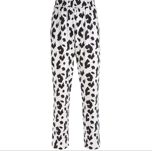 Pantalones Ceñidos de Cintura Alta con Diseño Micro Acampanado