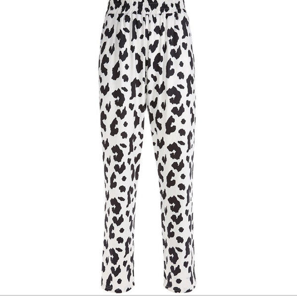 Pantalones Ceñidos de Cintura Alta con Diseño Micro Acampanado