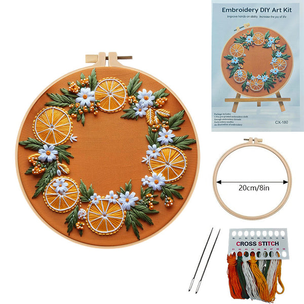 Kit de Bordado Europeo con Motivos de Frutas Tropicales