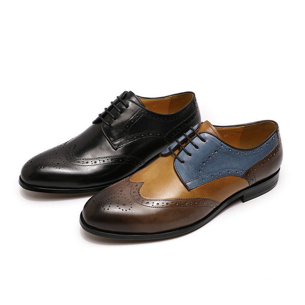 Zapatos Casuales de Cuero para Hombre con Cordones a Juego