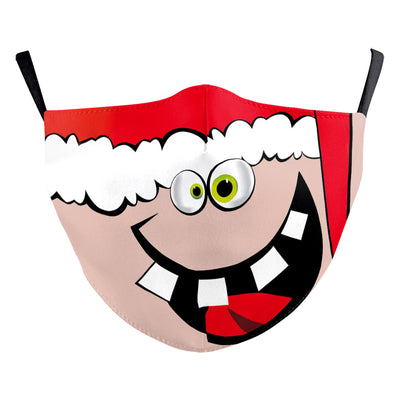 Christmas dust mask with a digital print of happy cats wearing festive Santa hats, elf hats, and mistletoe headbands. - Image 23