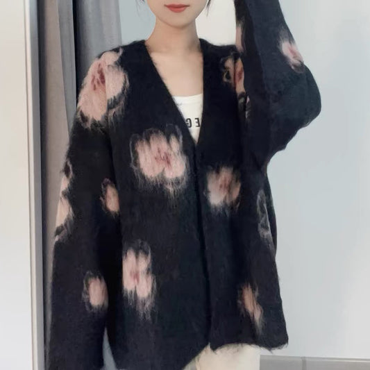 Suéter Abrigo Floral para Mujer - Otoño e Invierno - Image 2