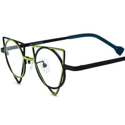 Gafas Graduadas Cat-eye Titanio Ultraligero con Lentes de Color - Image 5