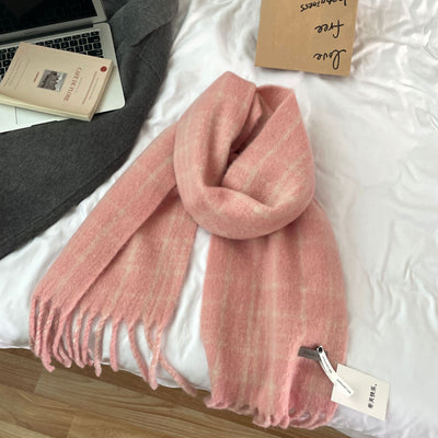 Bufanda de Cuadros Vintage para Otoño Invierno - Estilo Clásico para Mujer - Image 9