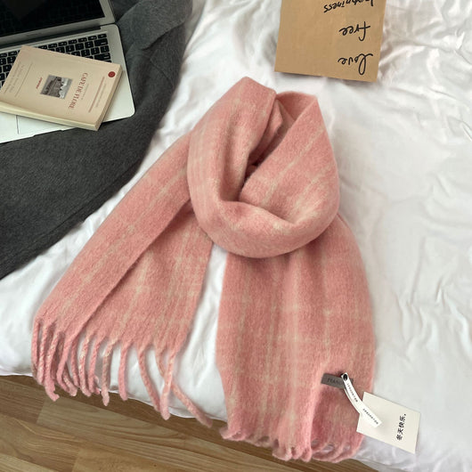 Bufanda de Cuadros Vintage para Otoño Invierno - Estilo Clásico para Mujer - Image 9