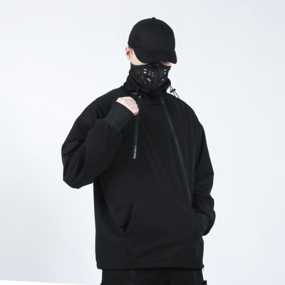 Chaqueta Suéter Holgada con Cuello Alto para Hombre - Image 3