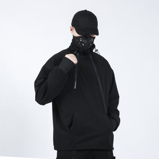 Chaqueta Suéter Holgada con Cuello Alto para Hombre - Image 3