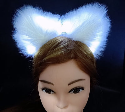 Diadema Orejas de Gato Luminosas con Peluche - Accesorios para Cabello Festivo - Image 7