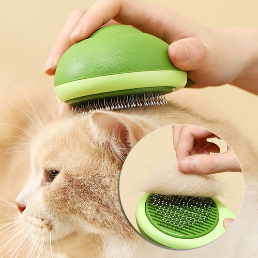 Peine Deslanador para Mascotas con Aguja de Acero Inoxidable - Herramienta de Aseo en Forma de Aguacate