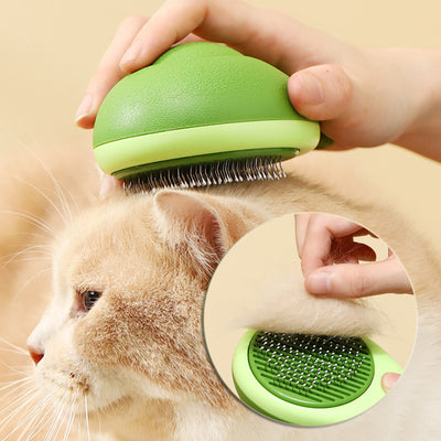 Peine Deslanador para Mascotas con Aguja de Acero Inoxidable - Herramienta de Aseo en Forma de Aguacate