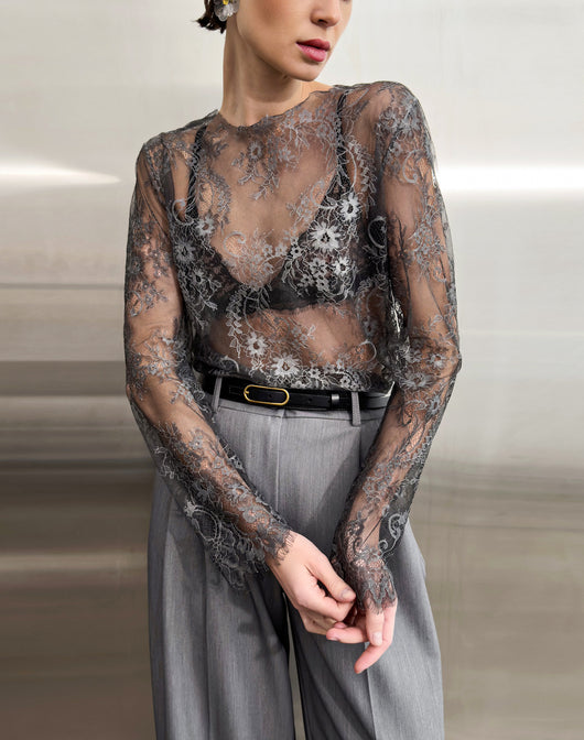 Blusa de Encaje Elegante y Sensual Estilo Francés - Image 16