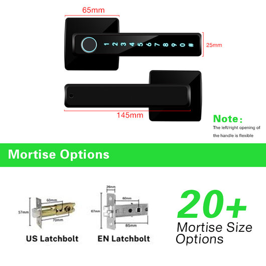 Cerradura Inteligente para Puerta con Desbloqueo por Huella Dactilar y Bluetooth - Image 4