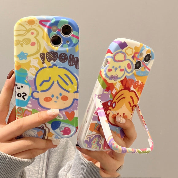 Funda para Celular Pareja Cartoon Graffiti