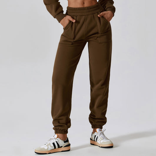 Pantalones Deportivos de Terciopelo Polar para Mujer - Corte Recto y Cómodo - Image 3