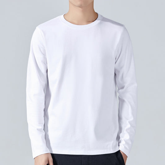 Camiseta Blanca Manga Larga 100% Algodón - Base Layer Versátil