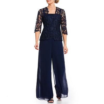 Conjunto Elegante Mujer con Blazer de Encaje Calado - Image 11