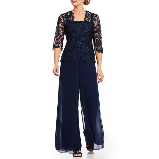 Conjunto Elegante Mujer con Blazer de Encaje Calado - Image 11