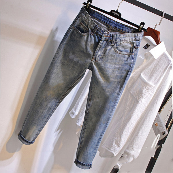Pantalones Harem Skinny Cintura Alta para Mujer