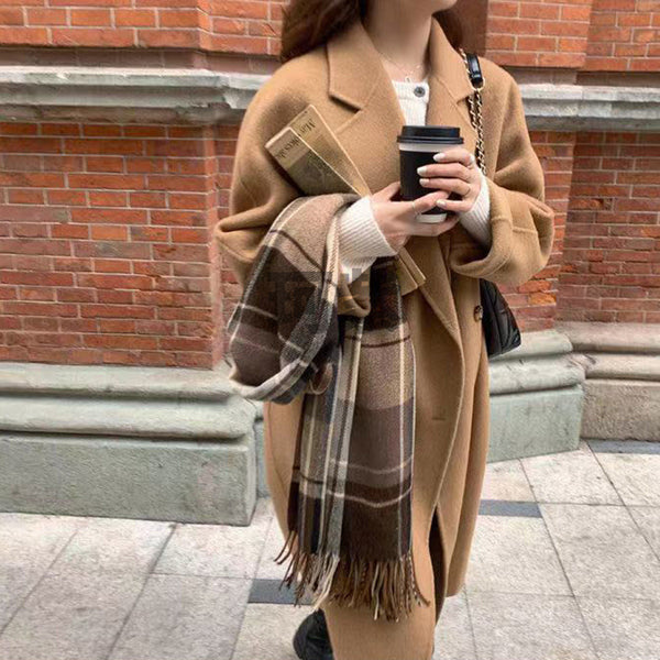 Abrigo Trench Reversible de Cashmere y Lana para Mujer