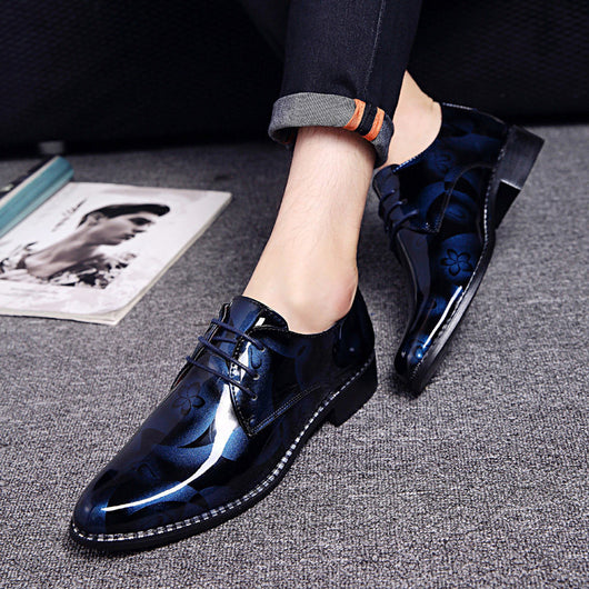 Zapatos de Cuero Brillante para Hombre - Elegancia Formal y Bodas - Image 7