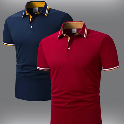 Camisa Manga Corta Hombre con Cuello Bicolor Azul y Rosa - Image 15